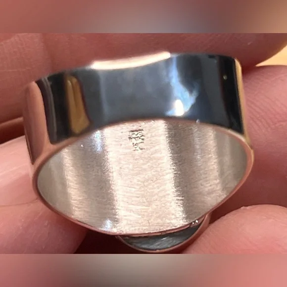 Jay King Orange and spiny shell Sterling silver .925 bracelet, earring and ring